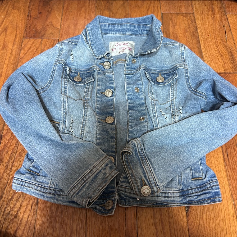 Justice Light Blue Kids Jean Jacket